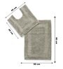 Grey Solid Cotton 31.5x20 Inches Max Absorbant Bath Mat
