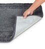 Grey Solid Microfiber 24 x 16 Inches AntiSkid Bath Mat