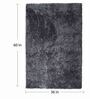 Grey Shaggy Polyster 3 x 5 Feet Hand Tufted Carpet