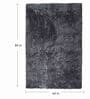 Grey Shaggy Polyster 5 x 7 Feet Hand Tufted Carpet