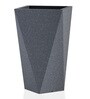 Grey Square Shaped Gey Polymer Floor Planter