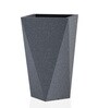 Grey Square Shaped Gey Polymer Floor Planter