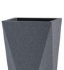 Grey Square Shaped Gey Polymer Floor Planter