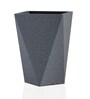 Grey Square Shaped Gey Polymer Floor Planter