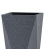 Grey Square Shaped Gey Polymer Floor Planter