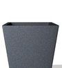 Grey Square Shaped Polymer Floor Planter