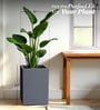 Grey Square Shaped Polymer Floor Planter