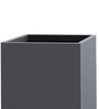 Grey Square Shaped Polymer Floor Planter