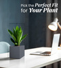 Grey Square Shaped Polymer Floor Planter
