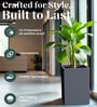 Grey Square Shaped Polymer Floor Planter