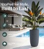 Grey TPC Round 18 Inches Planter
