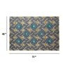 Buy Grey Geometric Wool and Art Silk 4 ft x 6 ft Hand Tufted Carpet