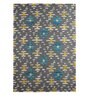 Buy Grey Geometric Wool and Art Silk 4 ft x 6 ft Hand Tufted Carpet