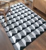 Grey Wool and Viscose 5 ft X 8 ft Flat Weaves