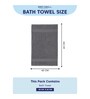 Grey 100% Cotton 380 Gsm Bath Towel 4 Pc