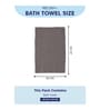 Grey 100% Cotton 380 Gsm Bath Towel 4 Pc