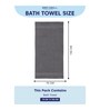 Grey 100% Cotton 380 Gsm Bath Towel 4 Pc
