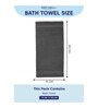 Grey 100% Cotton 380 Gsm Bath Towel