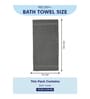 Grey 100% Cotton 380 Gsm Bath Towel