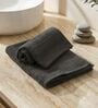 Grey 100% Cotton 380 Gsm Hand Towel 2 Pc