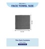 Grey 100% Cotton 400 Gsm Face Towel 4 Pc