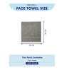 Grey 100% Cotton 600 Gsm Face Towel 4 Pc