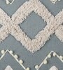 Grey Woven Cotton 16 x 16 Inches Cushion Cover