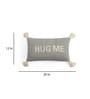Grey Quoted Cotton 20 x 12 Inch Cushion Cover