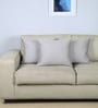 Grey 100% Cotton Solid 16x16 inches Cushion Covers (Set of 3)