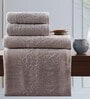 Grey 100% Cotton Solid 550 GSM 4 Pieces Towel Set