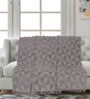 Grey Geometric Cotton 63x55 Inches Sofa Throw
