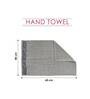 Grey 100% Cotton Patterned 650 GSM 3 Pcs Hand Towels