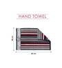 Grey 100% Cotton Patterned 650 GSM 4 Pcs Hand Towels