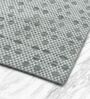 Grey Geometric 100% Polyester 3 ft x 5 ft Hand Woven Carpet