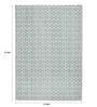 Grey Geometric 100% Polyester 4 ft x 6 ft Hand Woven Carpet