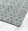 Grey Geometric 100% Polyester 4 ft x 6 ft Hand Woven Carpet