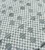 Grey 100% Polyester Geometric 6 x 9 Feet Hand Woven Carpet