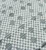 Grey Geometric 100% Polyester 8 ft x 10 ft Hand Woven Carpet
