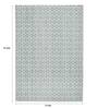 Grey Geometric 100% Polyester 8 ft x 10 ft Hand Woven Carpet