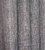 Grey Solid Jute 9 Ft Light Filtering Eyelet Door Curtain
