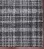 Grey Geometric 100% Wool 5 ft x 8 ft Hand Tufted Carpet