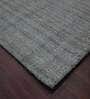 Blue Geometric 100% Wool 8 ft x 10 ft Hand Tufted Carpet