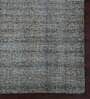 Blue Geometric 100% Wool 8 ft x 10 ft Hand Tufted Carpet