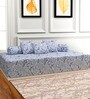 Grey 144 TC Cotton 6 Piece Diwan Set