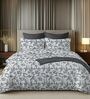 Grey 144TC Cotton Flat Super King Bedsheet with 2 Pillow Covers
