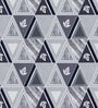 Grey 180 TC Geometric Cotton Single Bedsheet Pillow covers