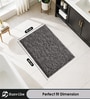 Grey Microfiber 40x60 cm Anti-Skid Bathroom Mat