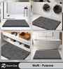 Grey Microfiber 40x60 cm Anti-Skid Bathroom Mat
