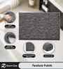 Grey Microfiber 40x60 cm Anti-Skid Bathroom Mat