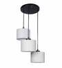 Zudra Grey Cotton Fabric Cluster Hanging Light